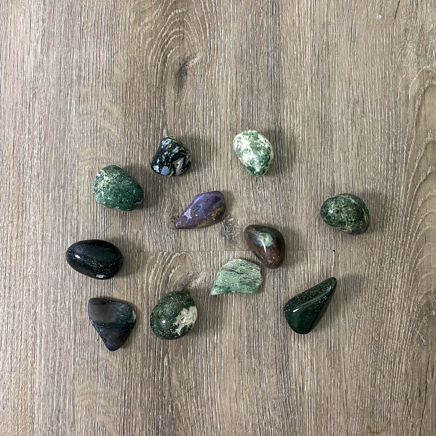 Moss Agate Tumbled