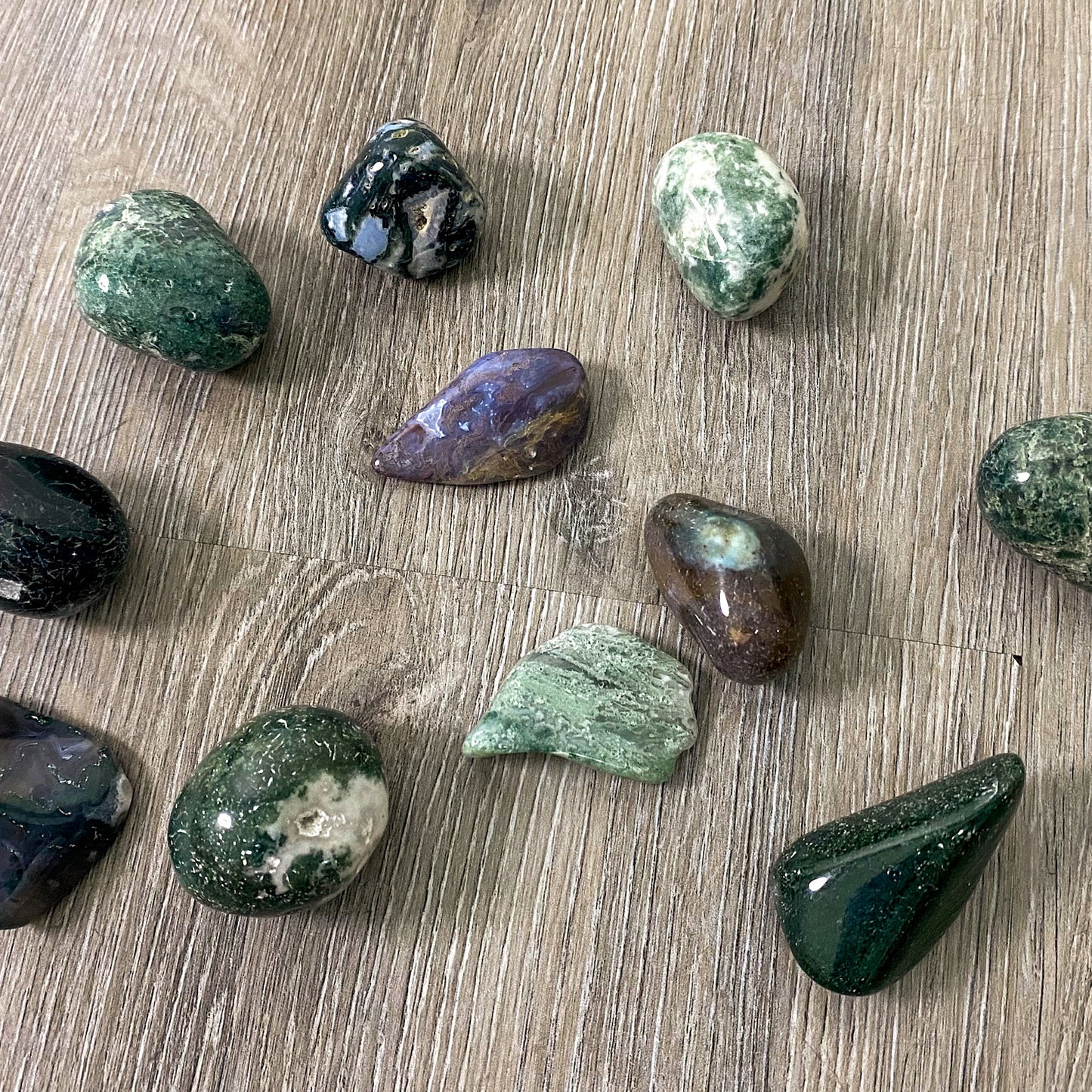 Moss Agate Tumbled