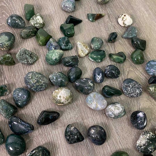 Moss Agate Tumbled