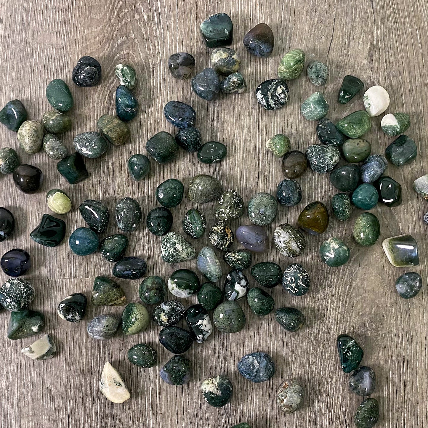 Moss Agate Tumbled
