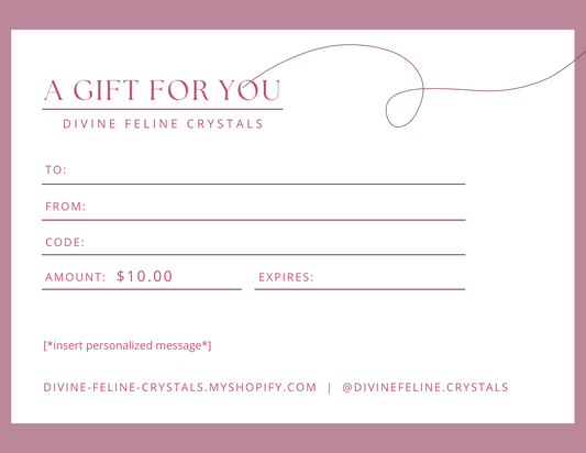 Divine Feline Crystals Gift Card