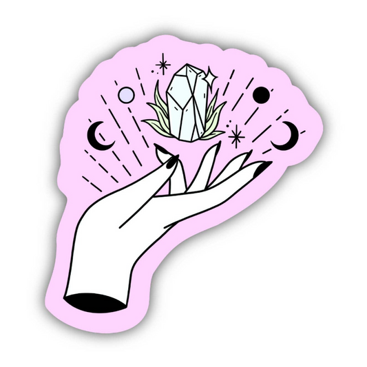 Mystic Crystals and Moon Sticker