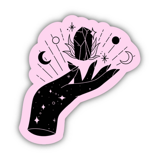Mystic Crystals and Moon Sticker